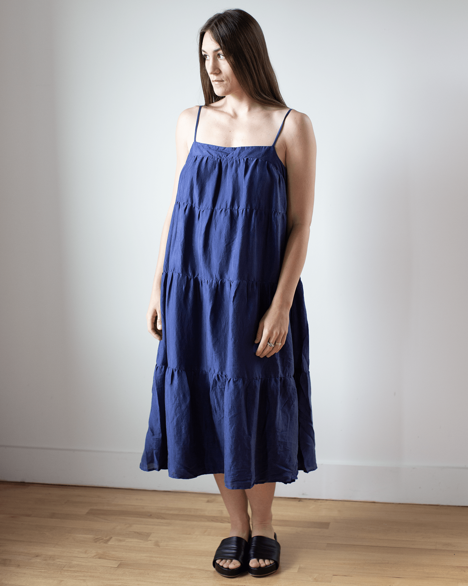 Flowy Tiered Cami Dress in Summer Night