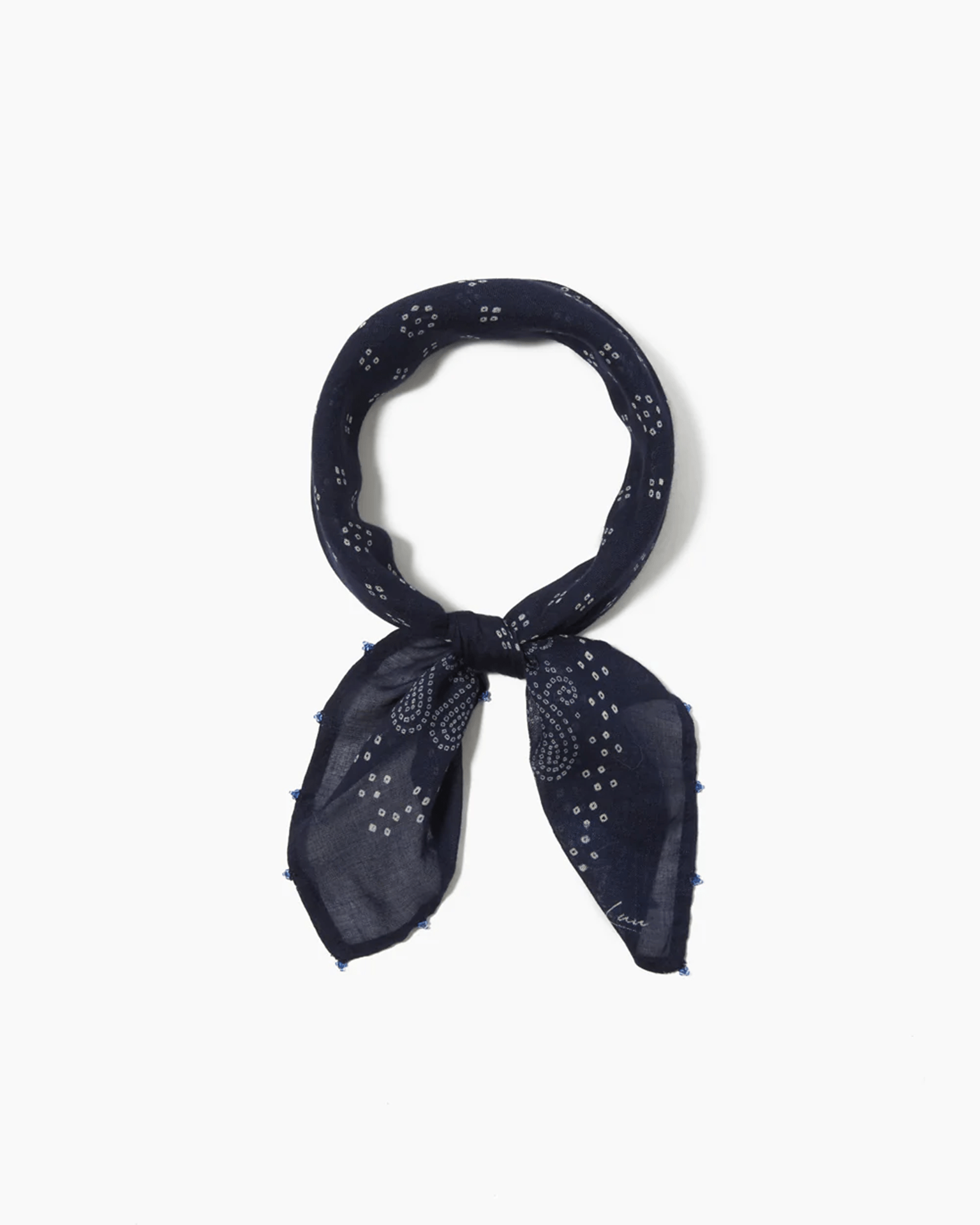 Dotted Paisley Bandana in Pagent Blue