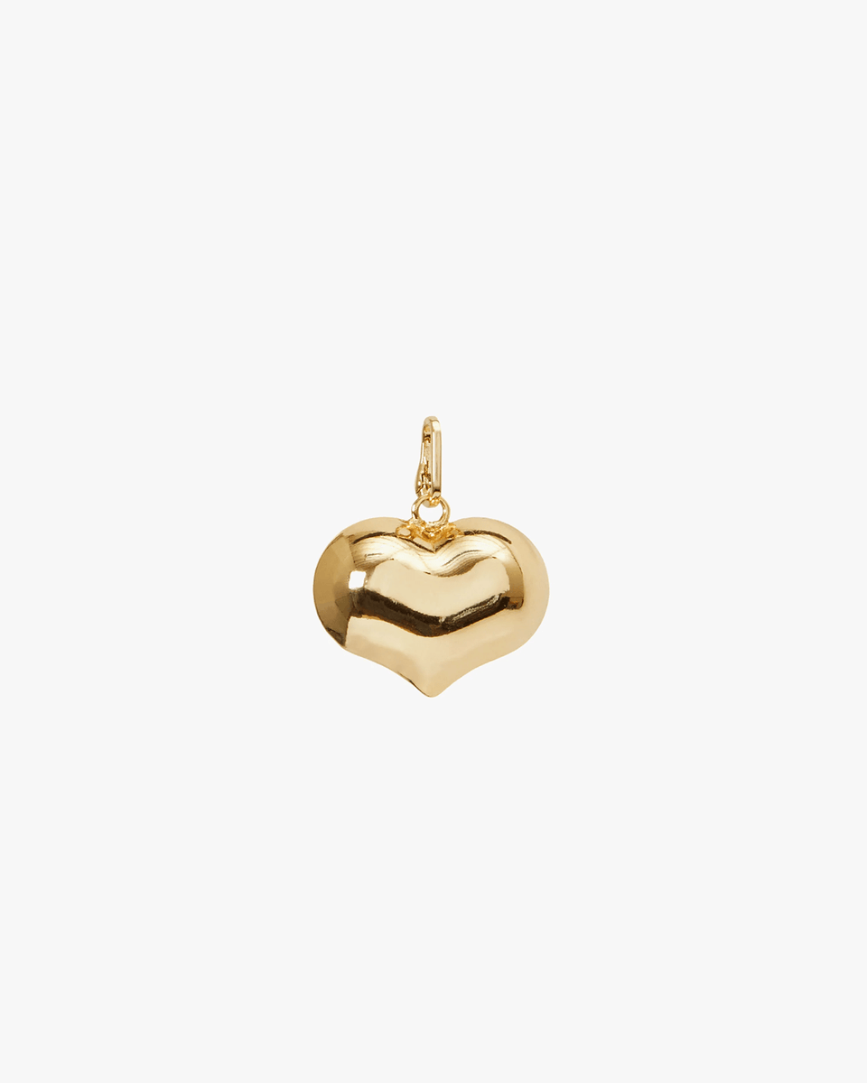 Mylar Heart Charm in Vintage Gold