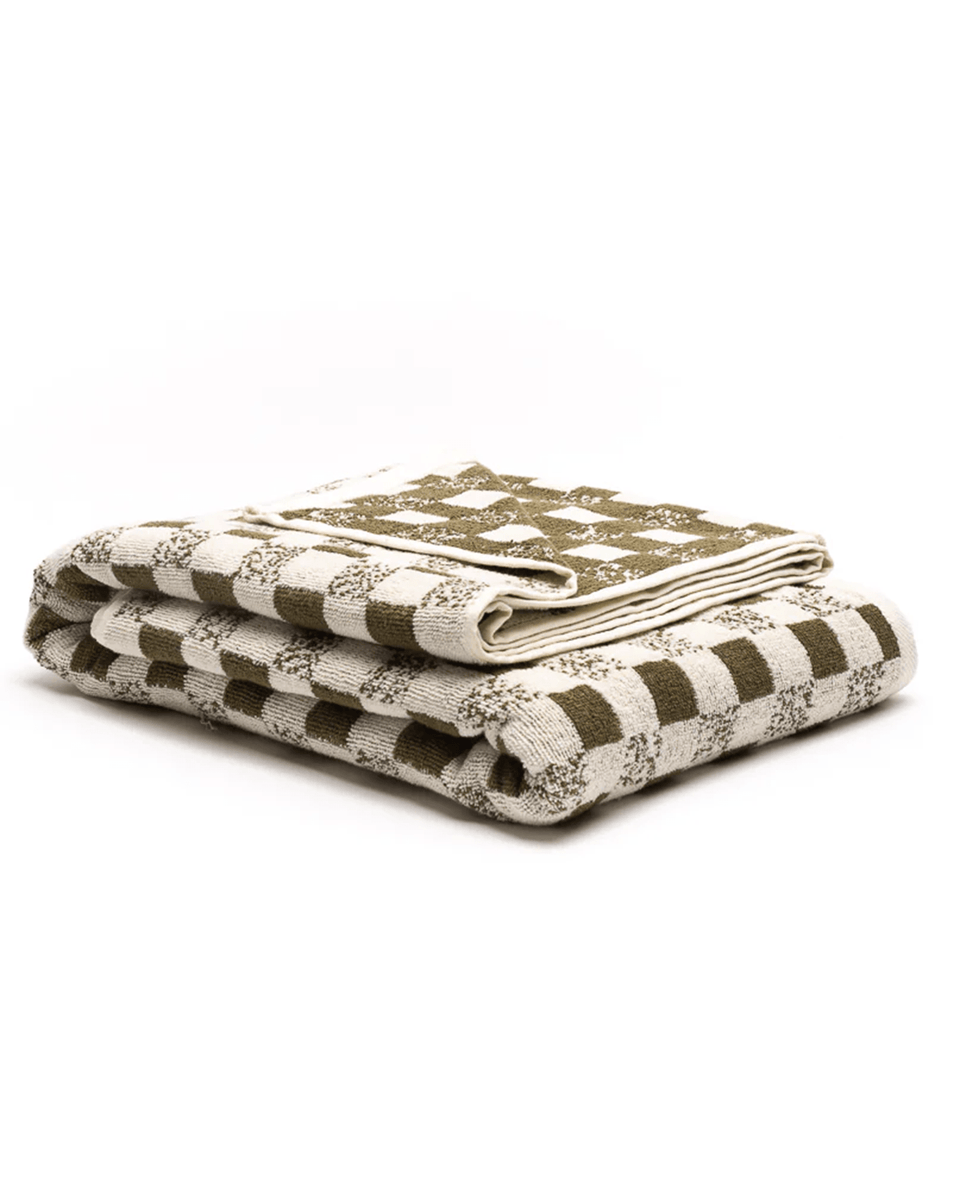 House No.23 Monroe Towel in Olive