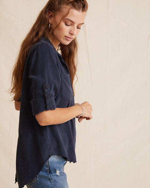 Bella Dahl Split Back Button Down in Endless Sea Bliss Boutiques