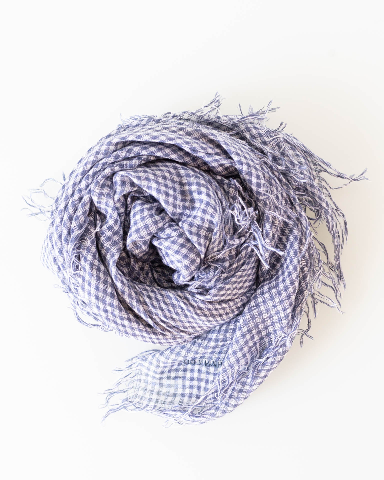 Chan Luu C S Baby Gingham Scarf in Crown Blue Bliss Boutiques