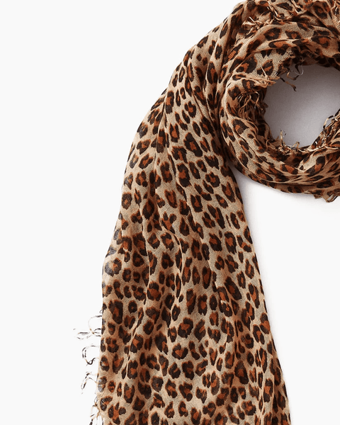 Chan Luu Leopard Print C S Scarf in Roasted Pecan Bliss Boutiques