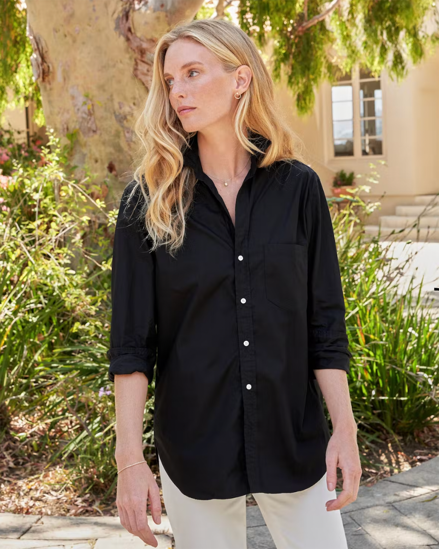 EILEEN WOVEN BUTTON UP - The Boutique