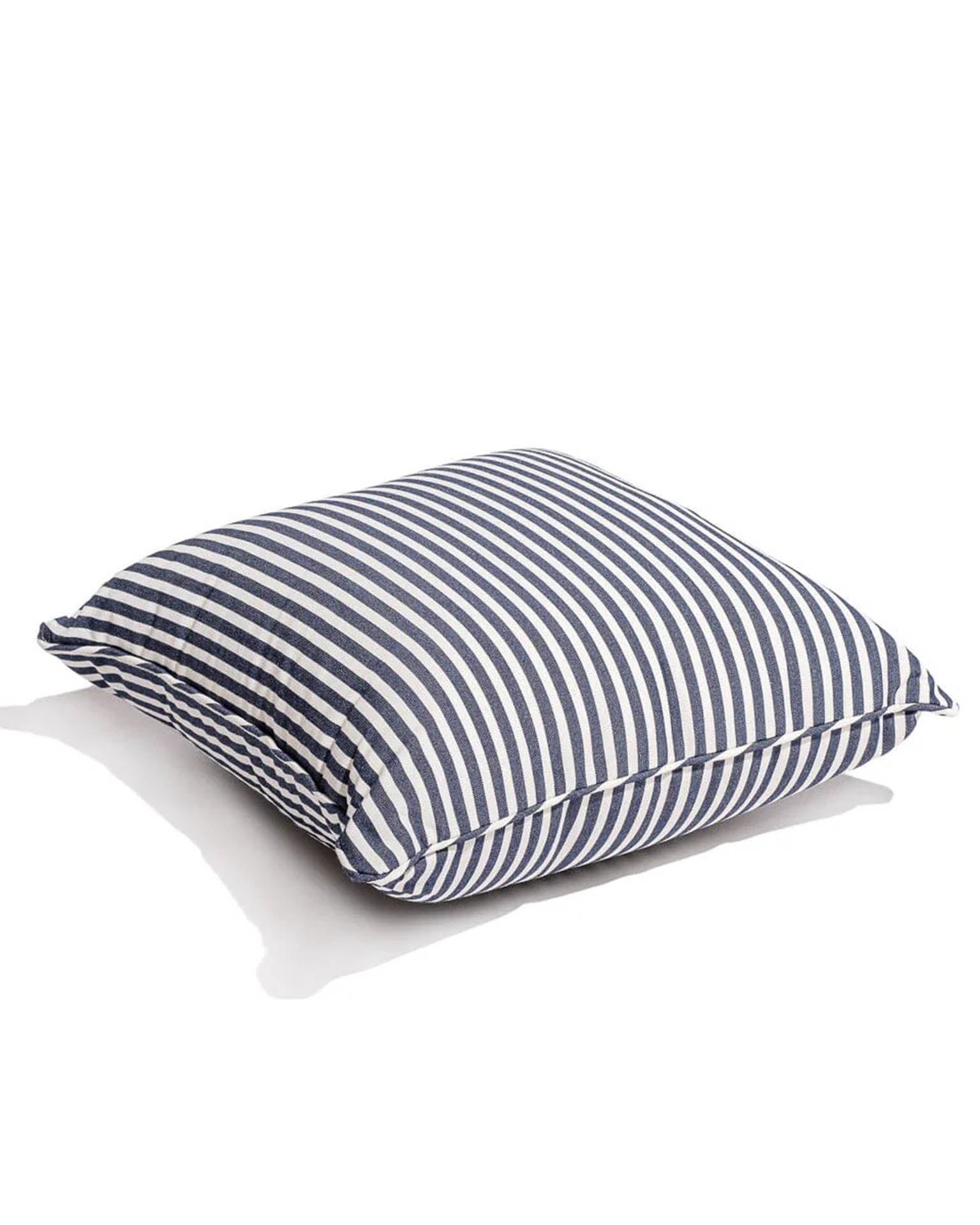 Small Square Throw Pillow - Laurens Navy Stripe