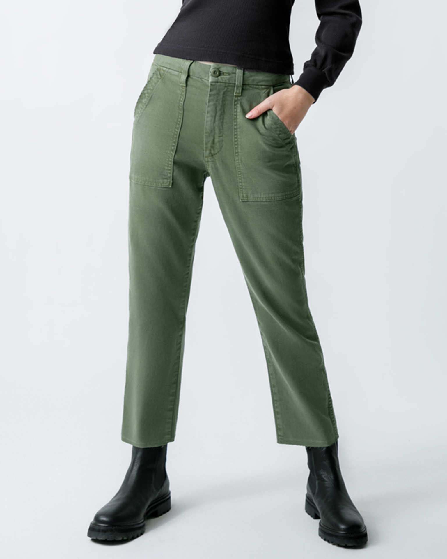 AMO Easy Army Trouser in Tea Leaf- Bliss Boutiques