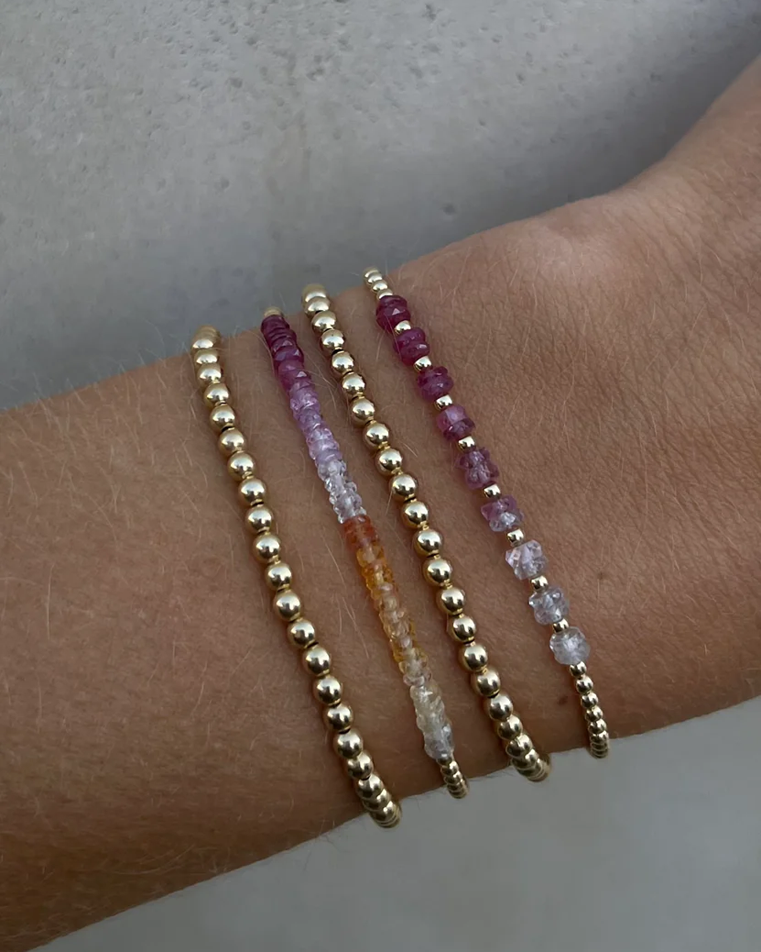2MM Sig Bracelet with Passion Ombre & Yellow Gold – Bliss Boutiques