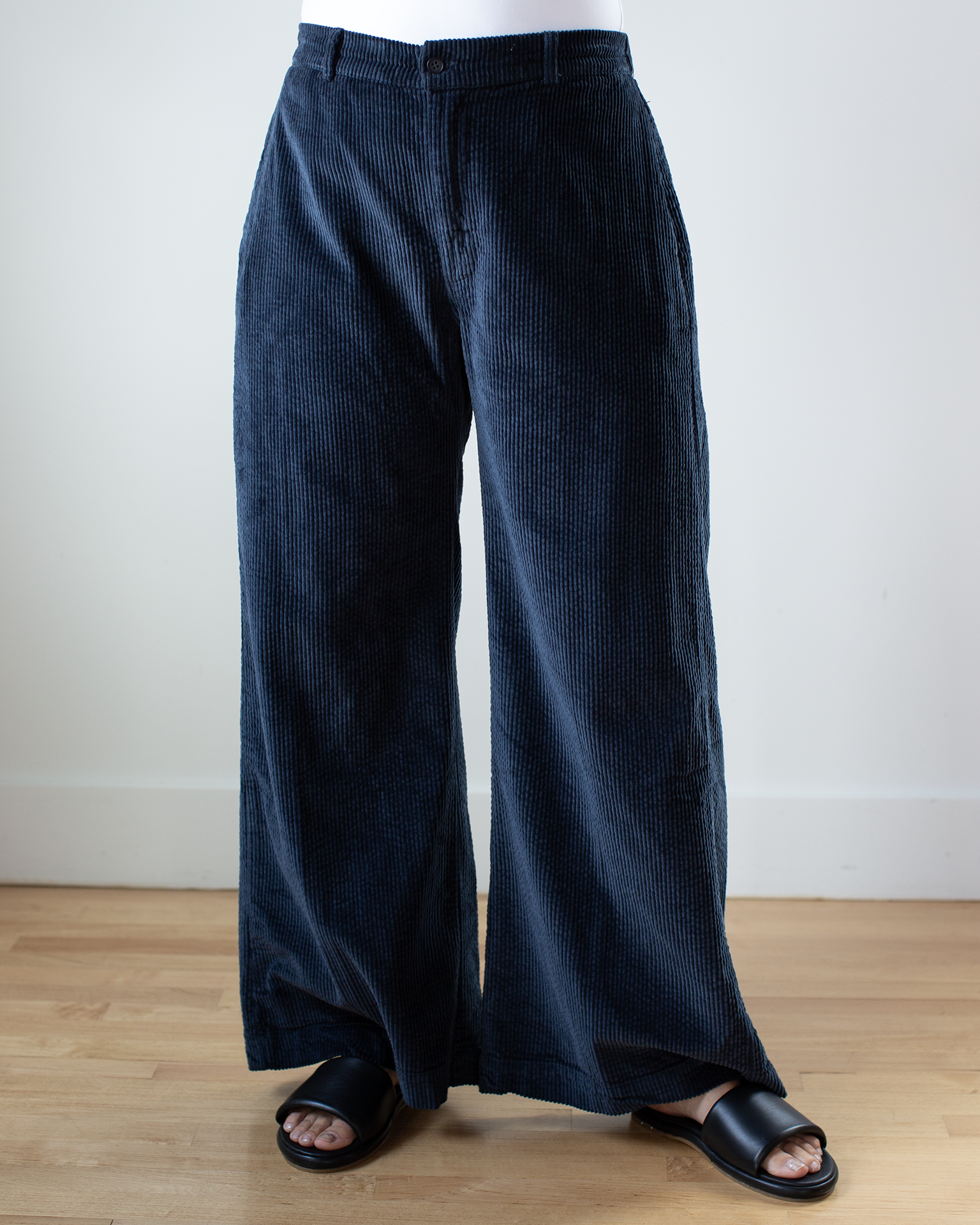 CP Shades Polly Wide Leg Pant - Wide Wale Cord in Ink- Bliss Boutiques