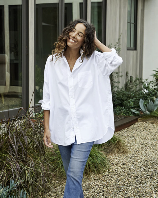Frank & Eileen Shirley Oversized Button Up in White Everyday 