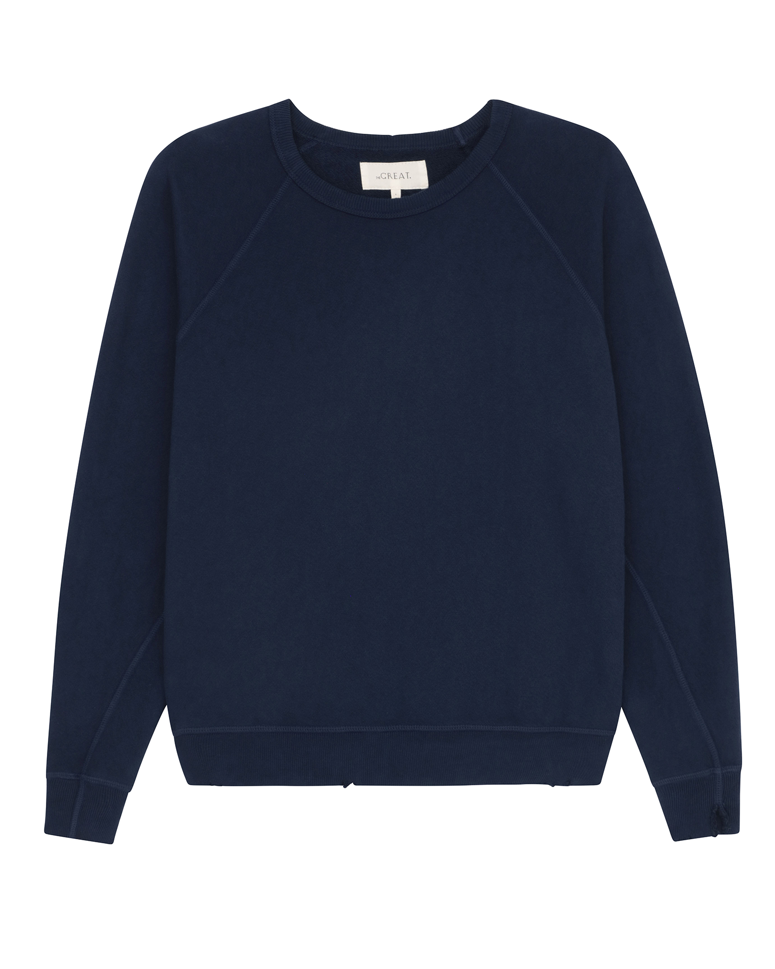 Plain Pullover Crew Neck Sweatshirt (Vintage Heather Blue) - B-WEAR