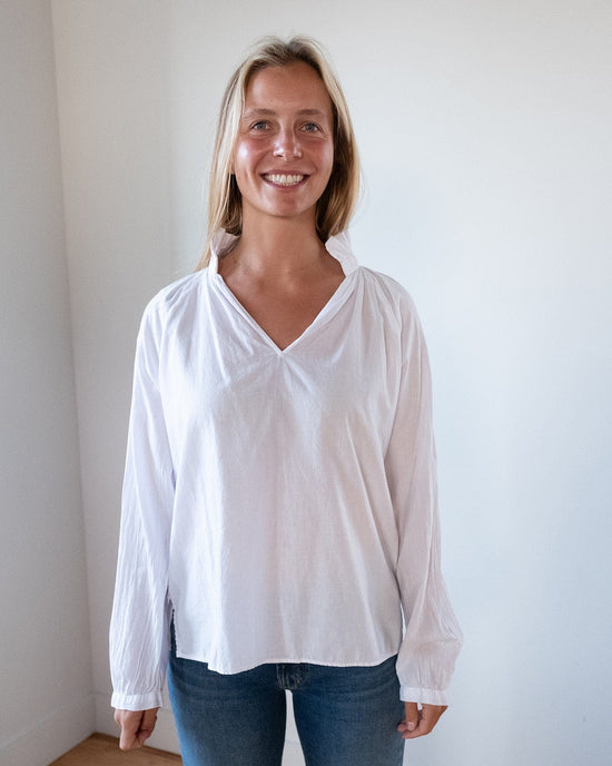 A Shirt Thing Clothing Josephine Blouse - Cabo in White