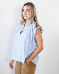 A Shirt Thing Clothing Liv - Cabo in Ice Blue