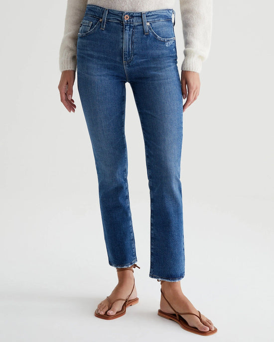 AG Jeans Mari Crop in Alibi Destructed 