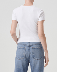 AGOLDE Clothing Arlo Rib Pocket Tee in White