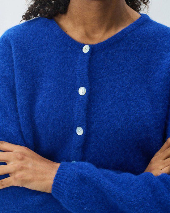 American Vintage Clothing Vito Cardigan in Bleu Royal