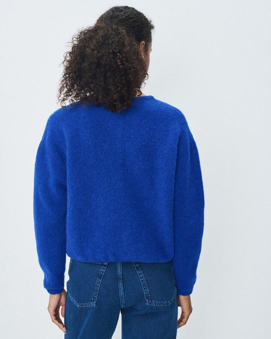 American Vintage Clothing Vito Cardigan in Bleu Royal