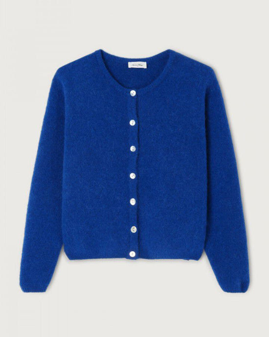 American Vintage Clothing Vito Cardigan in Bleu Royal