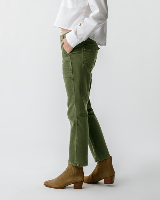 AMO Denim Corduroy Easy Army Trouser in Tea Leaf