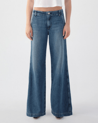 AMO Denim Edith Wide Leg Trouser in Romance