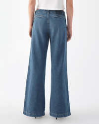 AMO Denim Edith Wide Leg Trouser in Romance