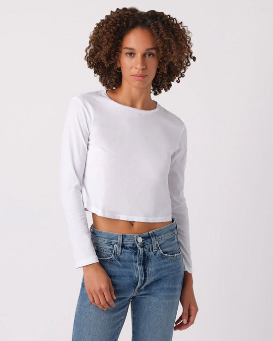 AMO Clothing L/S Babe Tee in White