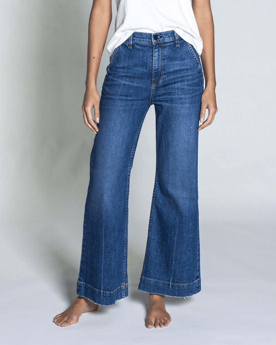 ASKK NY Denim Cropped Trouser Boot in Gunnison