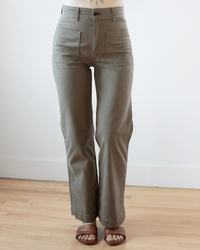 ASKK NY Denim Twill Sailor Pant in Olive