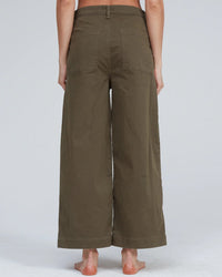 ASKK NY Denim Virginia Pant in Safari Green