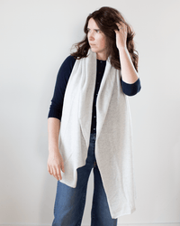 Autumn Cashmere Featherweight Wrap in Sleet 