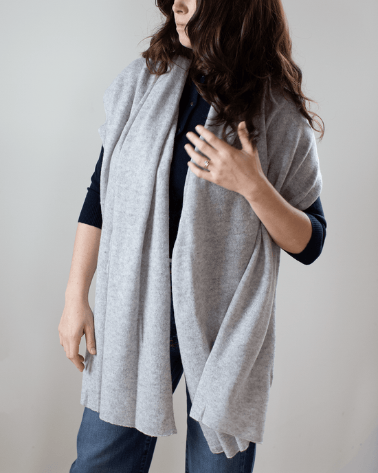 Autumn Cashmere Accessories Sweatshirt / O/S Featherweight Wrap in Sweatshirt