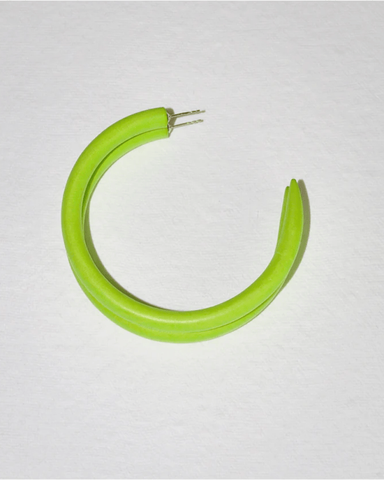 B&L Jewelry Lime Rickey C Hoop in Large in Lime Rickey