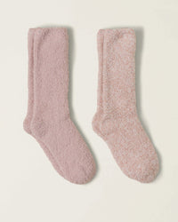 Barefoot Dreams Accessories Dusty Rose Multi / O/S CC 2 Pair Sock Set in Dusty Rose Multi