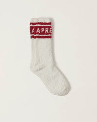 Barefoot Dreams Accessories CC Apres Ski Socks in Cream/Americana Red