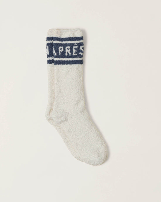 Barefoot Dreams Accessories CC Apres Ski Socks in Cream/Lakeside