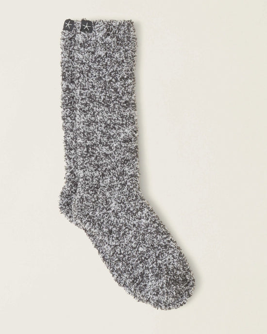 Barefoot Dreams CC Heathered Socks in Slate Blue/White 