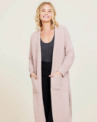 Barefoot Dreams Clothing CC Luxe High Slit Cardigan in Willow