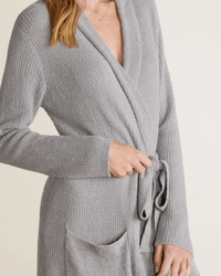 Barefoot Dreams Home CCL Ribbed Robe in Dove Gray