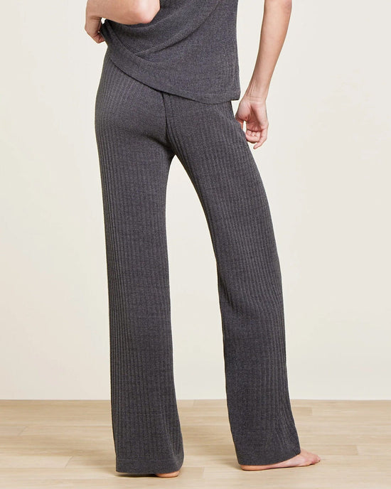 Barefoot Dreams CCUL Ribbed Lounge Pants in Carbon 