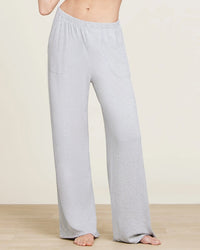 Barefoot Dreams MC Ultra Soft Rib Patch Pocket Pant in Heather Gray 