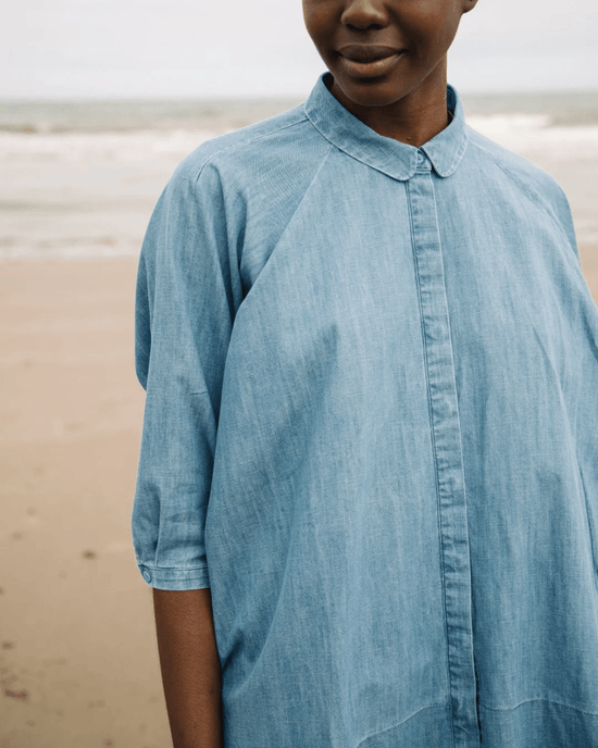 Beaumont Organic Clothing Everly-Leigh Top in Chambray Blue