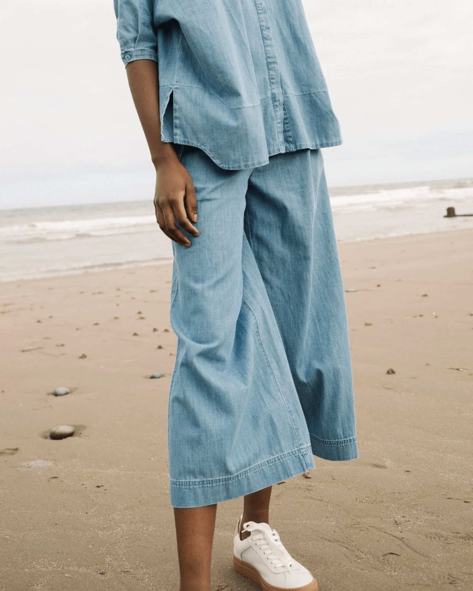 Evora-Leigh Pants in Chambray Blue