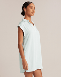 Bella Dahl Cap Sleeve V-Neck Dress in Sea Foam 