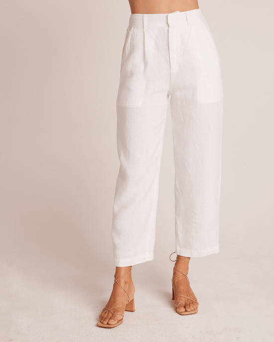 Bella Dahl Clothing Relaxed Pleat Front Trouser in White