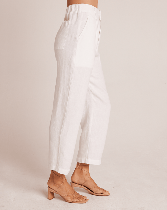 Bella Dahl Clothing Relaxed Pleat Front Trouser in White