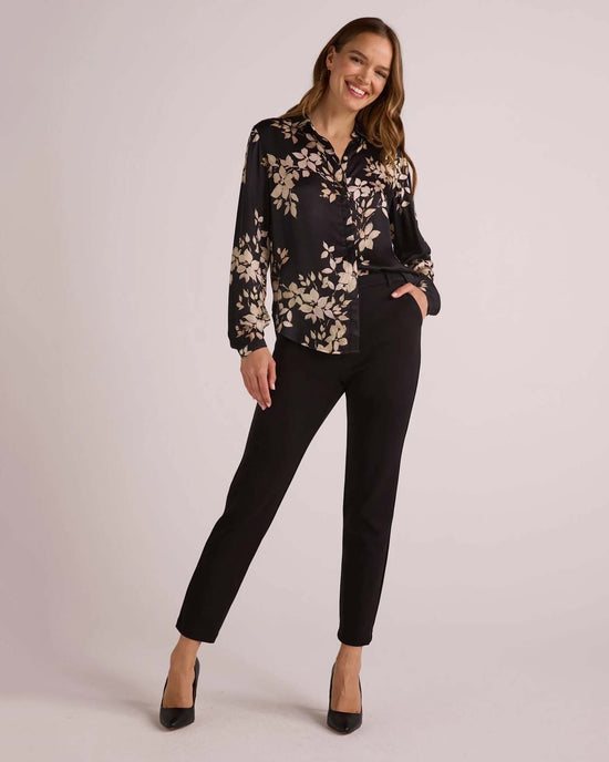 Bella Dahl Clothing Simone Slim Ponte Trouser in Black