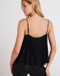 Bella Dahl Clothing Sunburst Pleated Camisole in Black