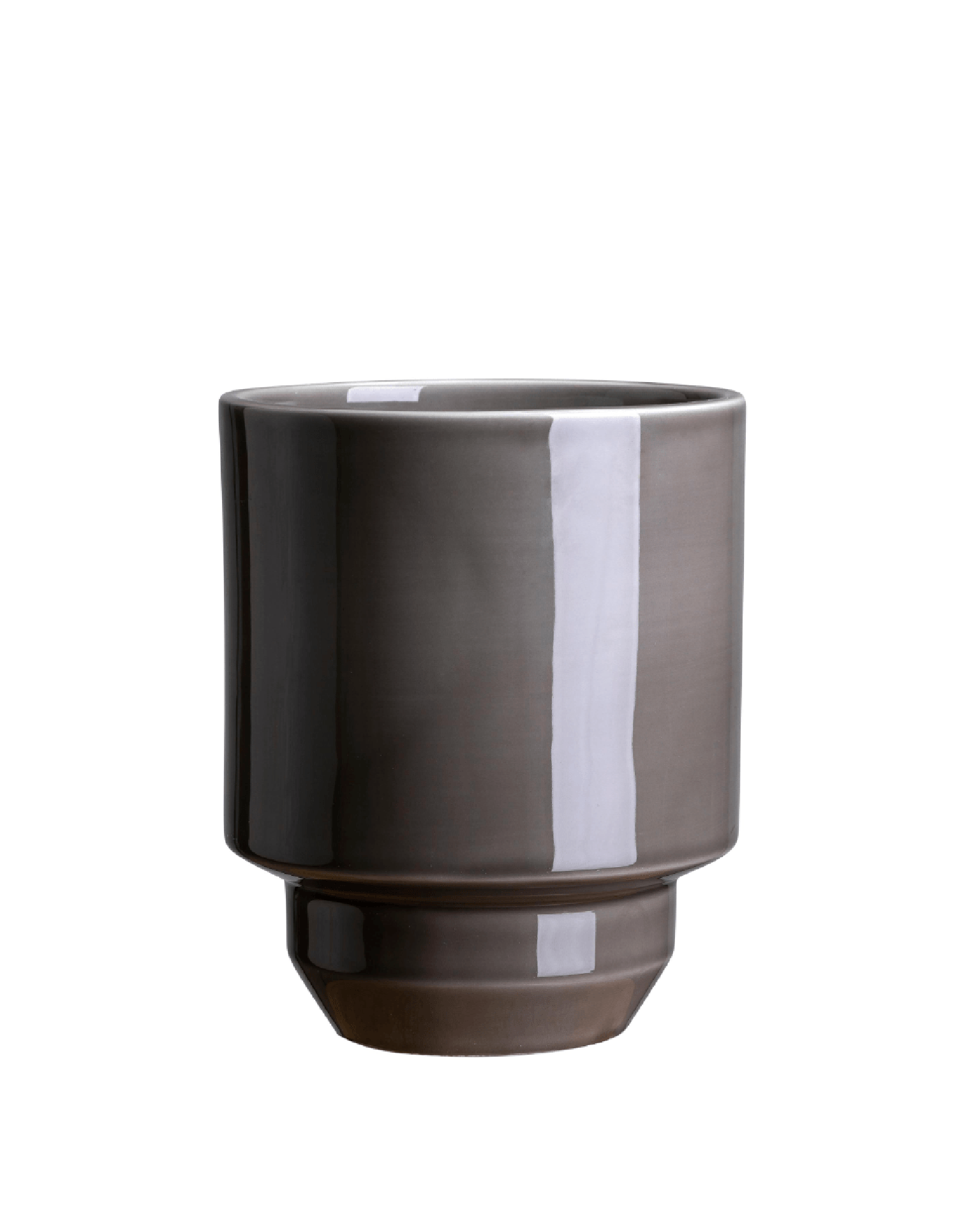 Hoff Glazed 5.5 inch Cachepot in Pearl Grey