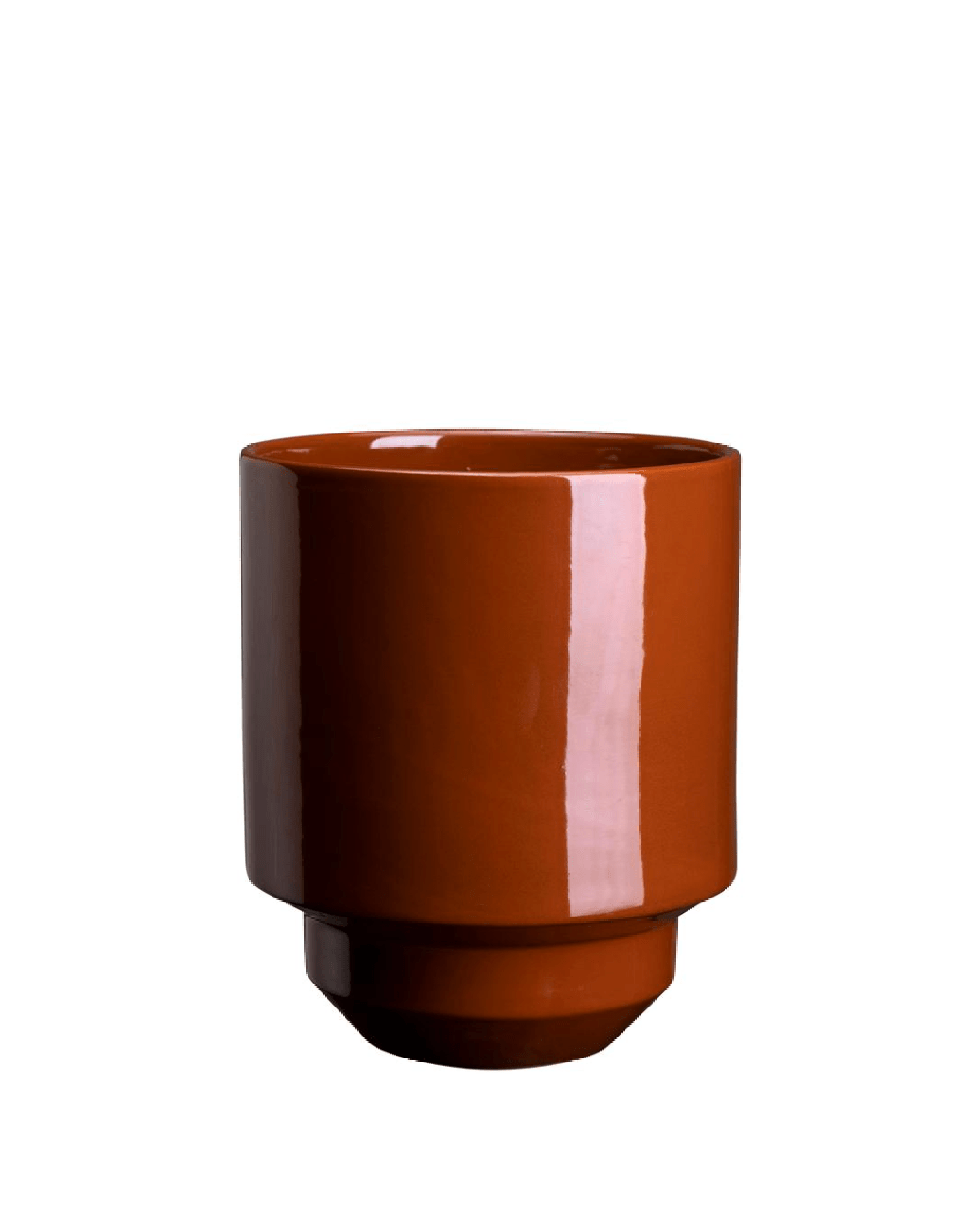 Hoff Glazed 5.5 inch Cachepot in Rusty Red