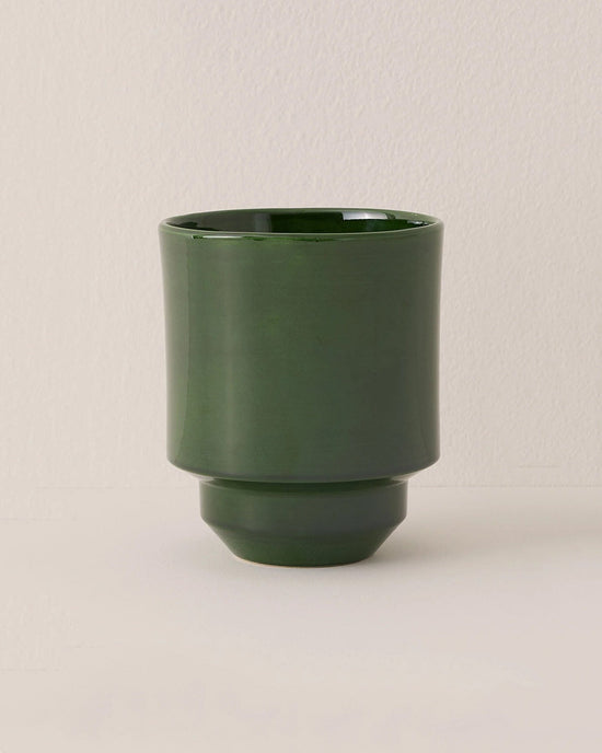 Bergs Potter Hoff Glazed 5.5 inch Pot in Emerald Green 