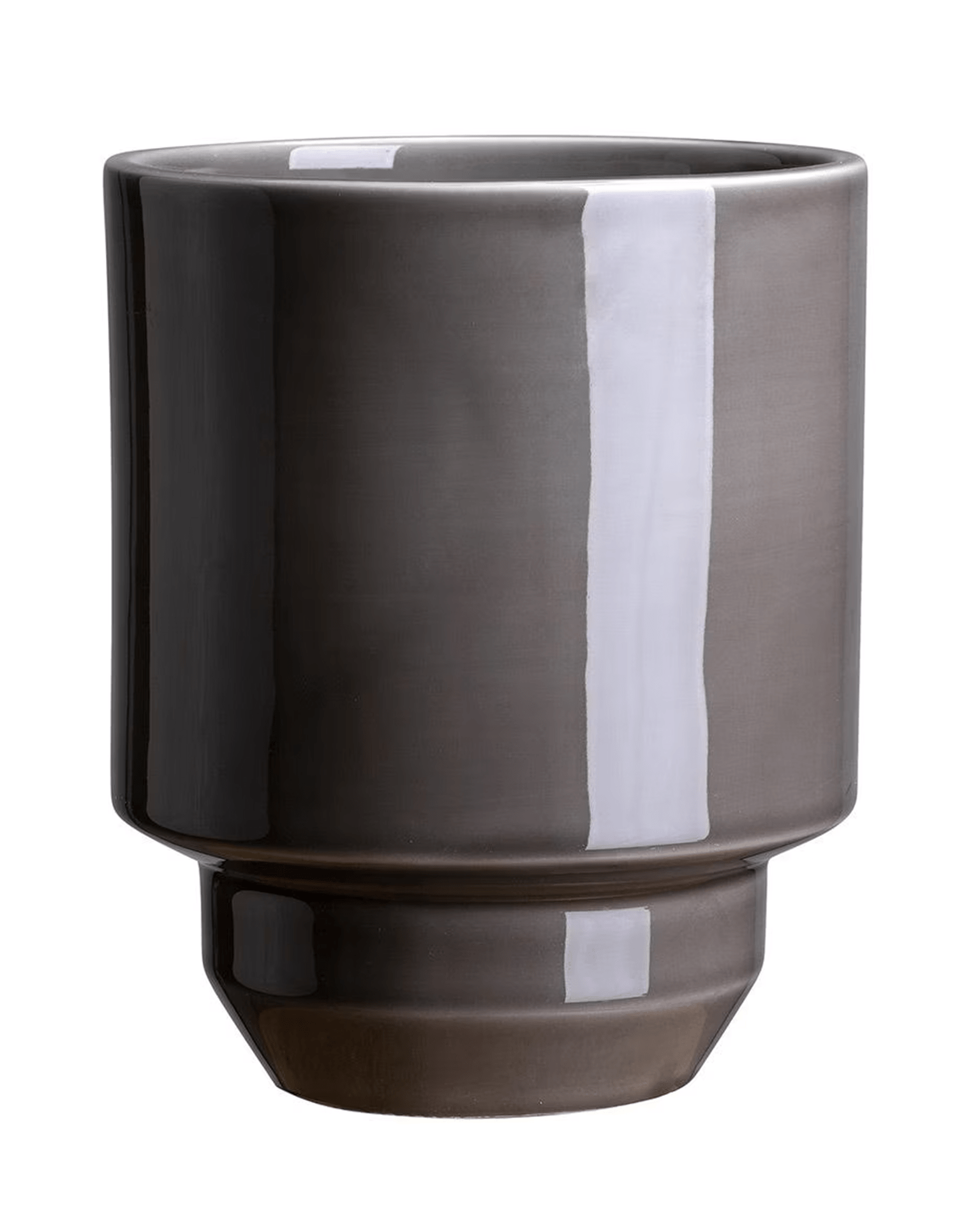 Hoff Glazed 7.1 inch Pot in Pearl Grey